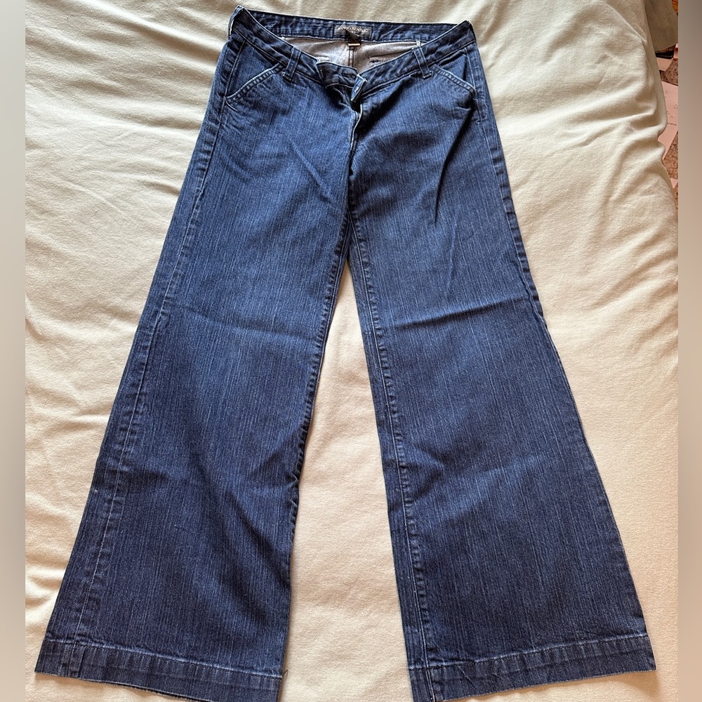 Banana Republic trouser Jean, boot cut, dark wash. Size 10.